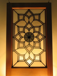 White opaque glass with grey textures